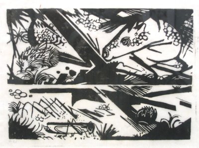 Paard en Egel door Franz Marc
